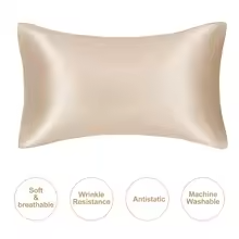 JuwenSilk silky stain pillowcase silky pillowcase natural silk pillowcase mulberry silk pillow case standard queen k