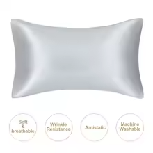 JuwenSilk silky stain pillowcase silky pillowcase natural silk pillowcase mulberry silk pillow case standard queen k